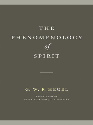 cover image of The Phenomenology of Spirit